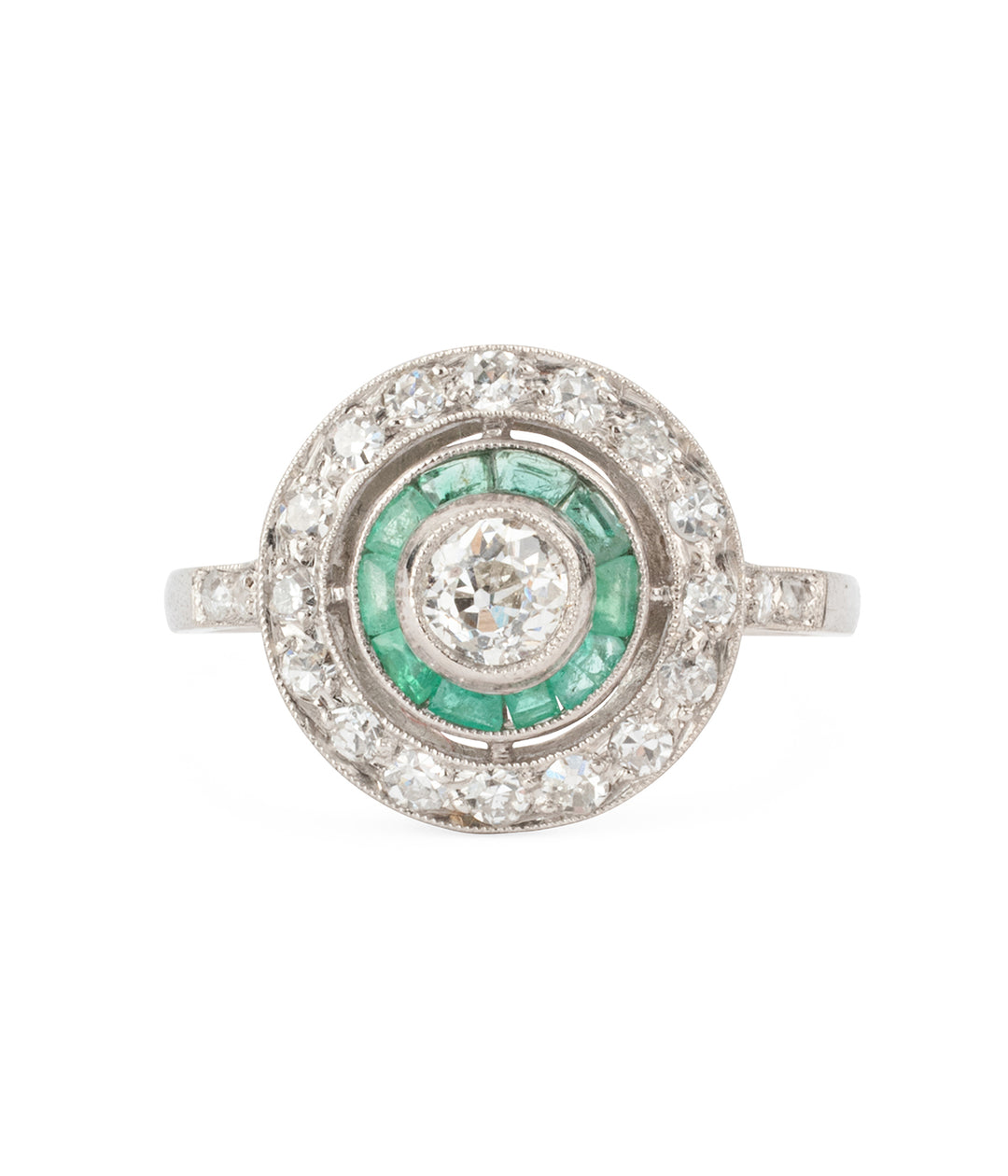Antique-platinum-ring-emeralds-diamonds-Lev-Caillou-Paris