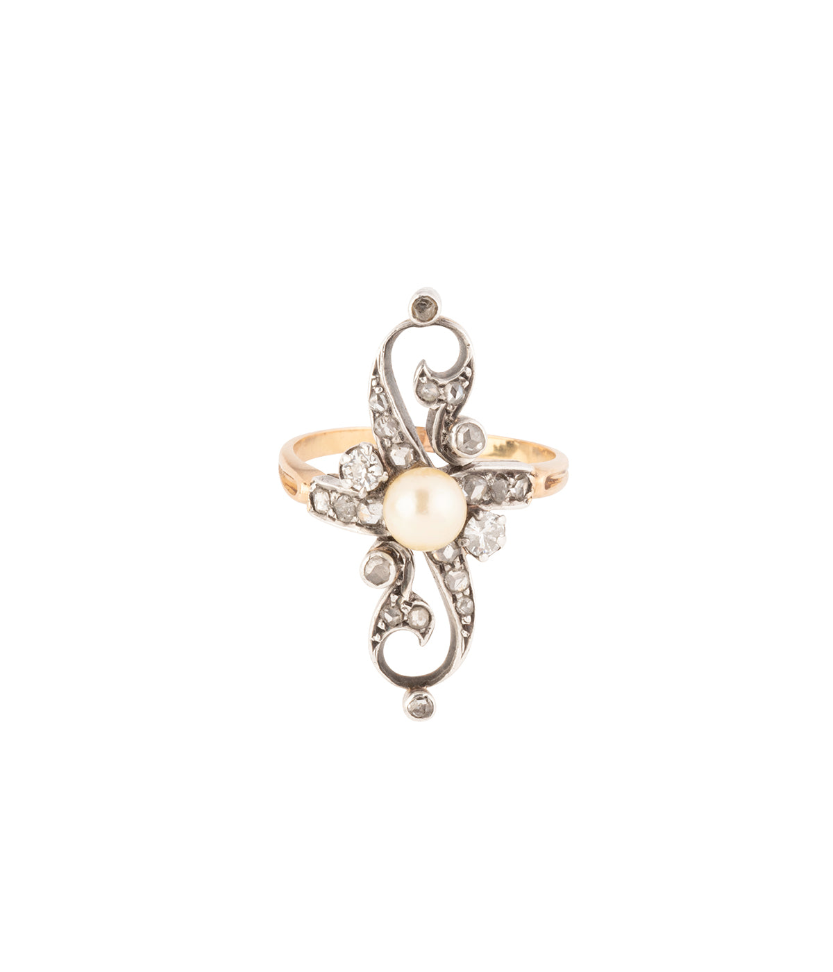 Antique-ring-pearl-diamonds-Yasuo-Caillou-Paris