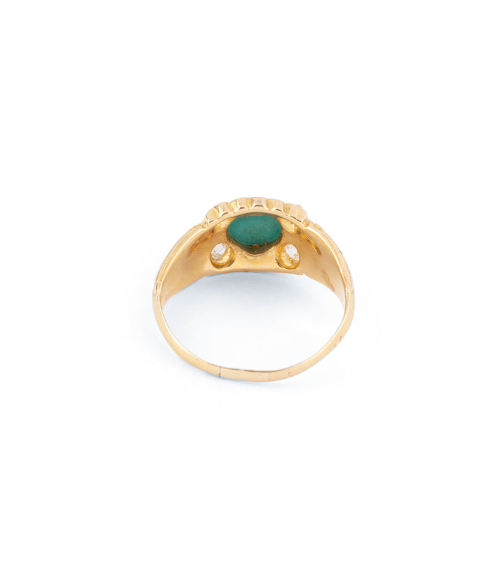 Antique ring turquoise diamonds "Grichia" - Caillou Paris