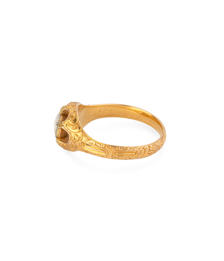 Antique-rosecut-diamond-ring-18k-gold-Como-Caillou-Paris
