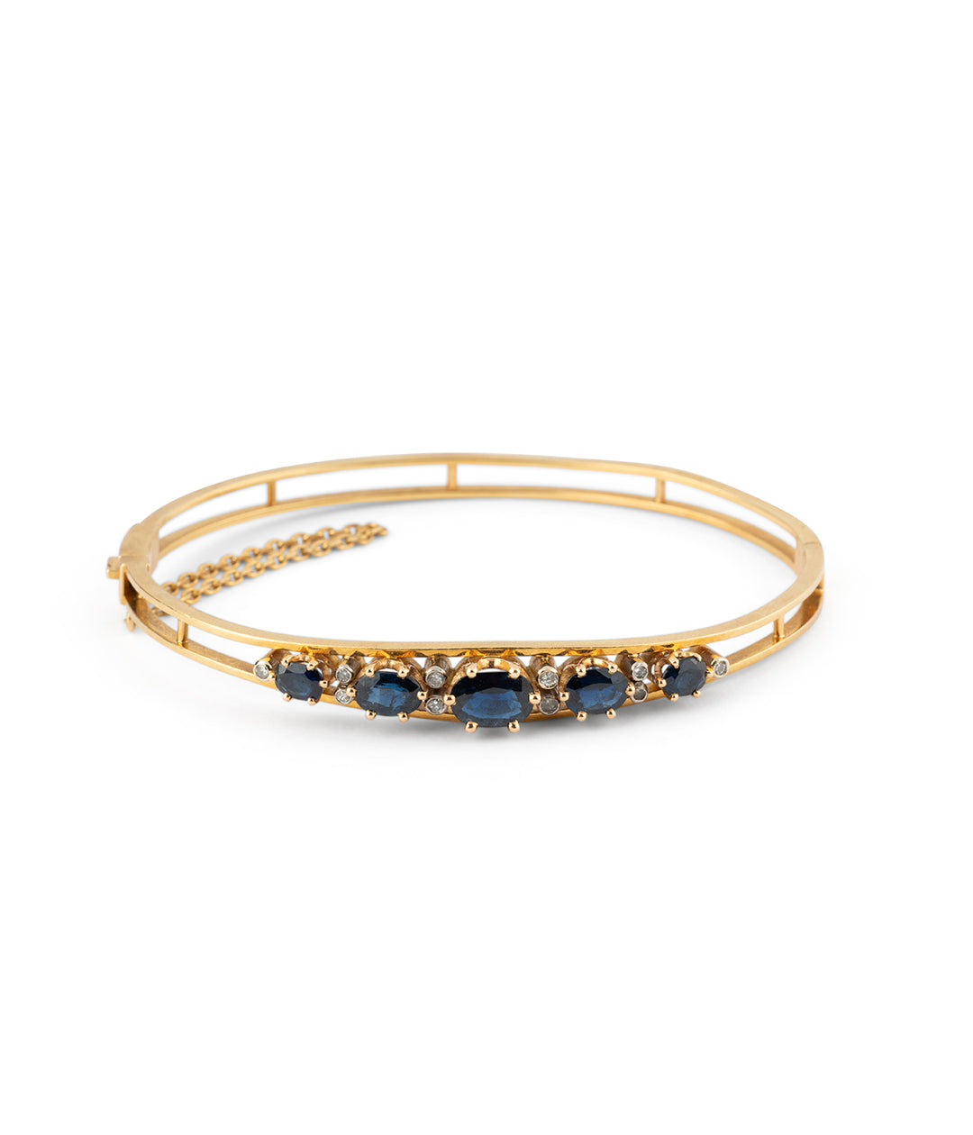Antique sapphire bangle bracelet Ioustina - Caillou Paris