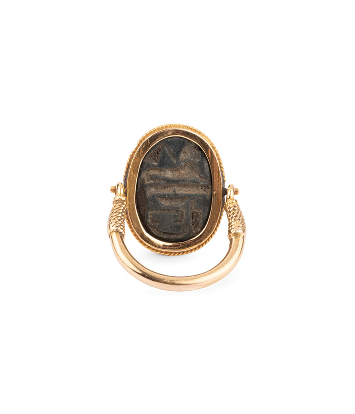 Antique-scarab-ring-egyptian-revival-Yvona