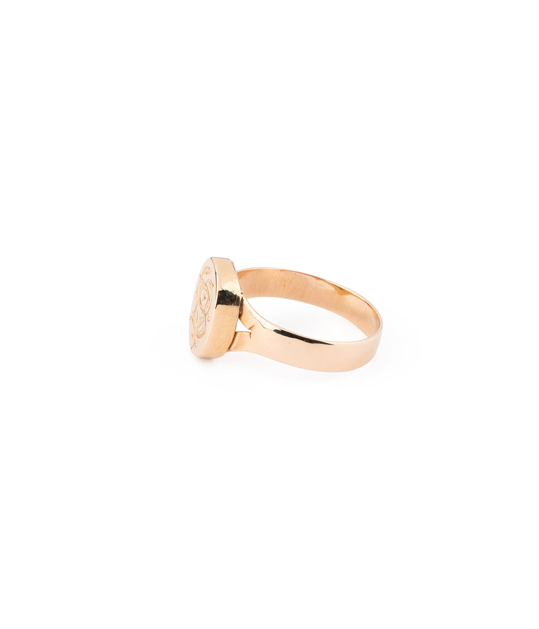 Antique signet ring pink gold Kapila - Caillou Paris