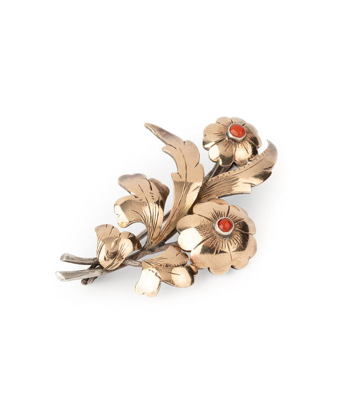 Antique-silver-brooch-coral-flowers-Albia
