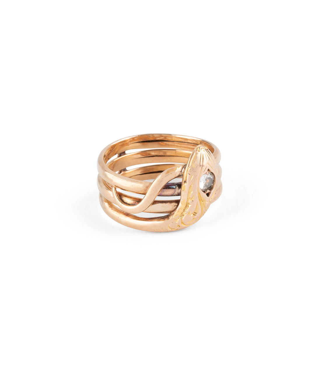 Antique-snake-ring-gold-diamond-Najah-Caillou-Paris