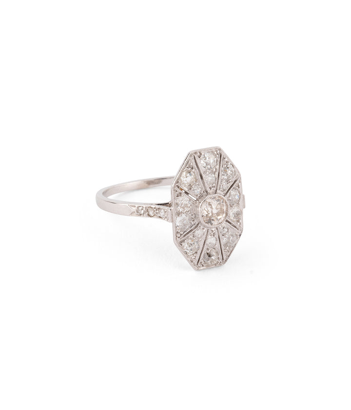 Art deco engagement ring diamonds "Valero" - Caillou Paris