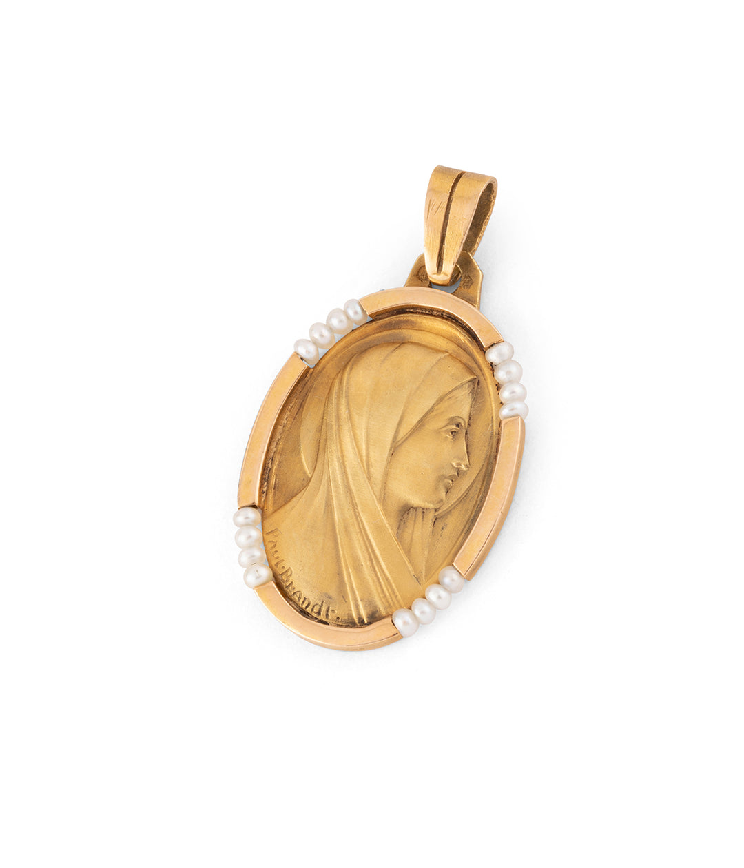 Art deco religious medal gold "Haize" - Caillou Paris