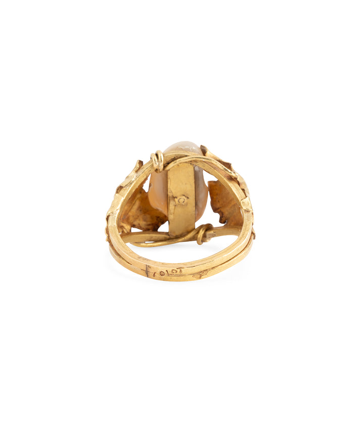Art-nouveau-18k-ring-signed-Colot-Caillou-Paris