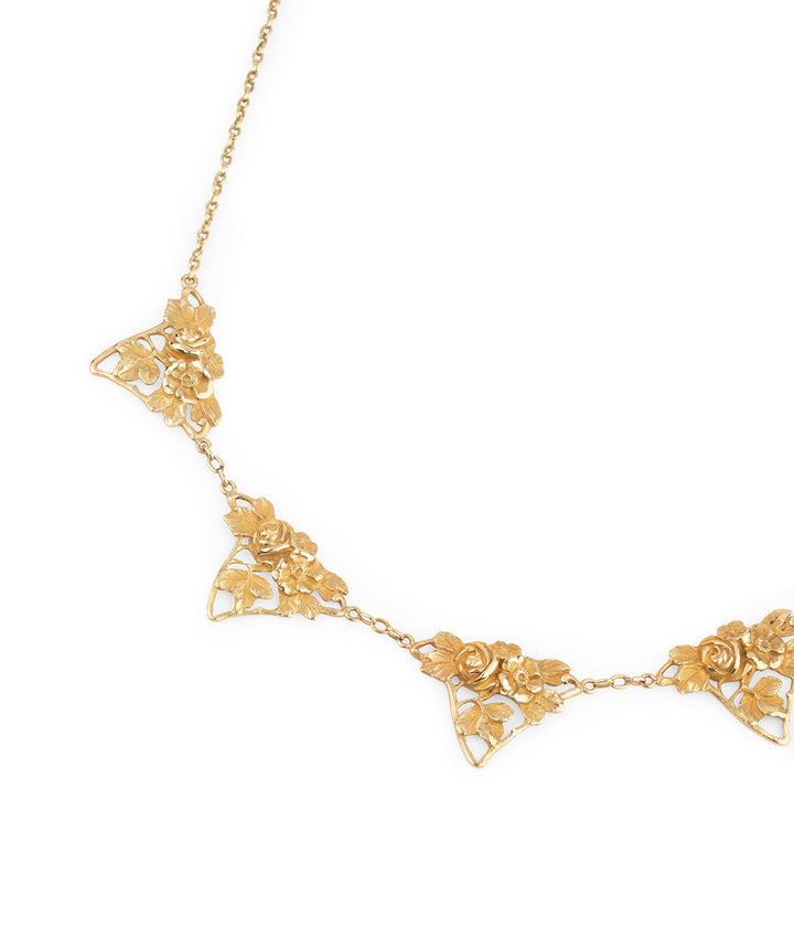 Art-nouveau-gold-necklace-flowers-Stepka-Caillou-Paris