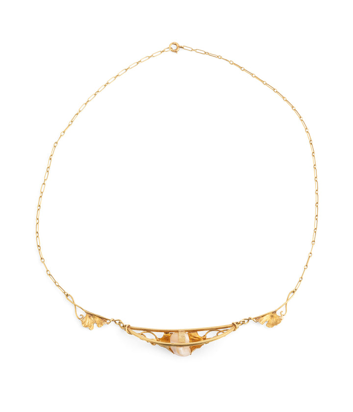 Art-nouveau-necklace-gingko-biloba-pearl-Colot-Caillou-Paris