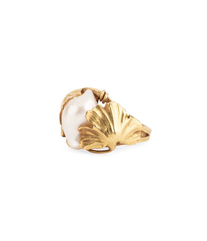 Art-nouveau-pearl-ring-signed-Colot-Caillou-Paris