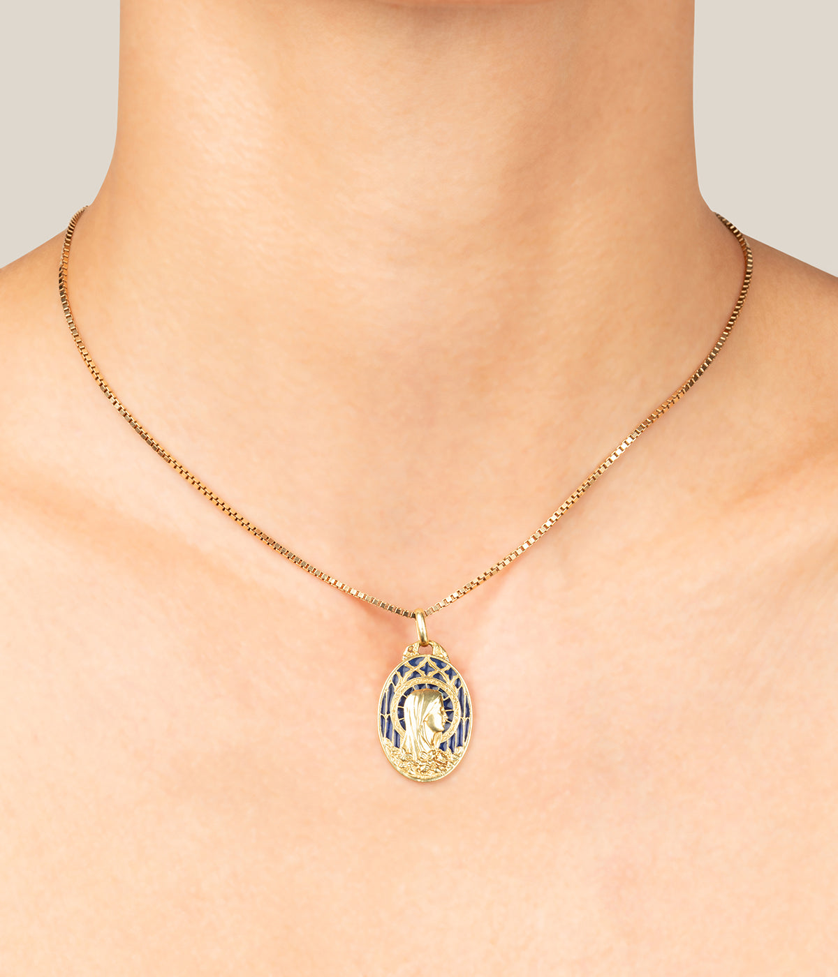 Art-nouveau-religious-french-medal-Samar-Caillou-Paris