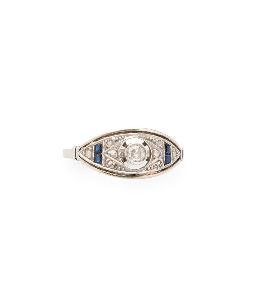 Bague-Art-deco-saphirs-diamants-Gleb-Caillou-Paris