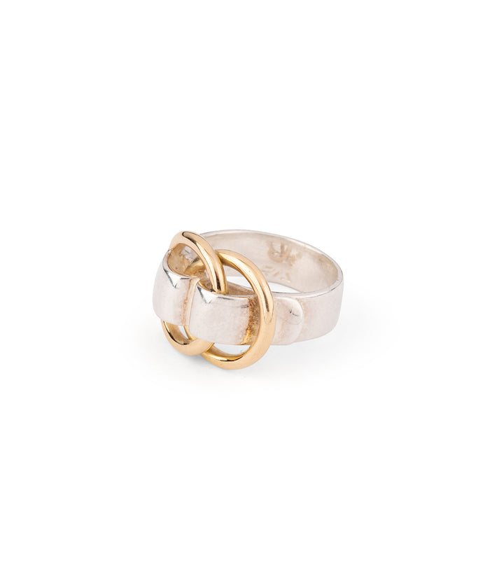 Bague Hermès vintage de Gaëtan de Percin en or et argent - Caillou Paris