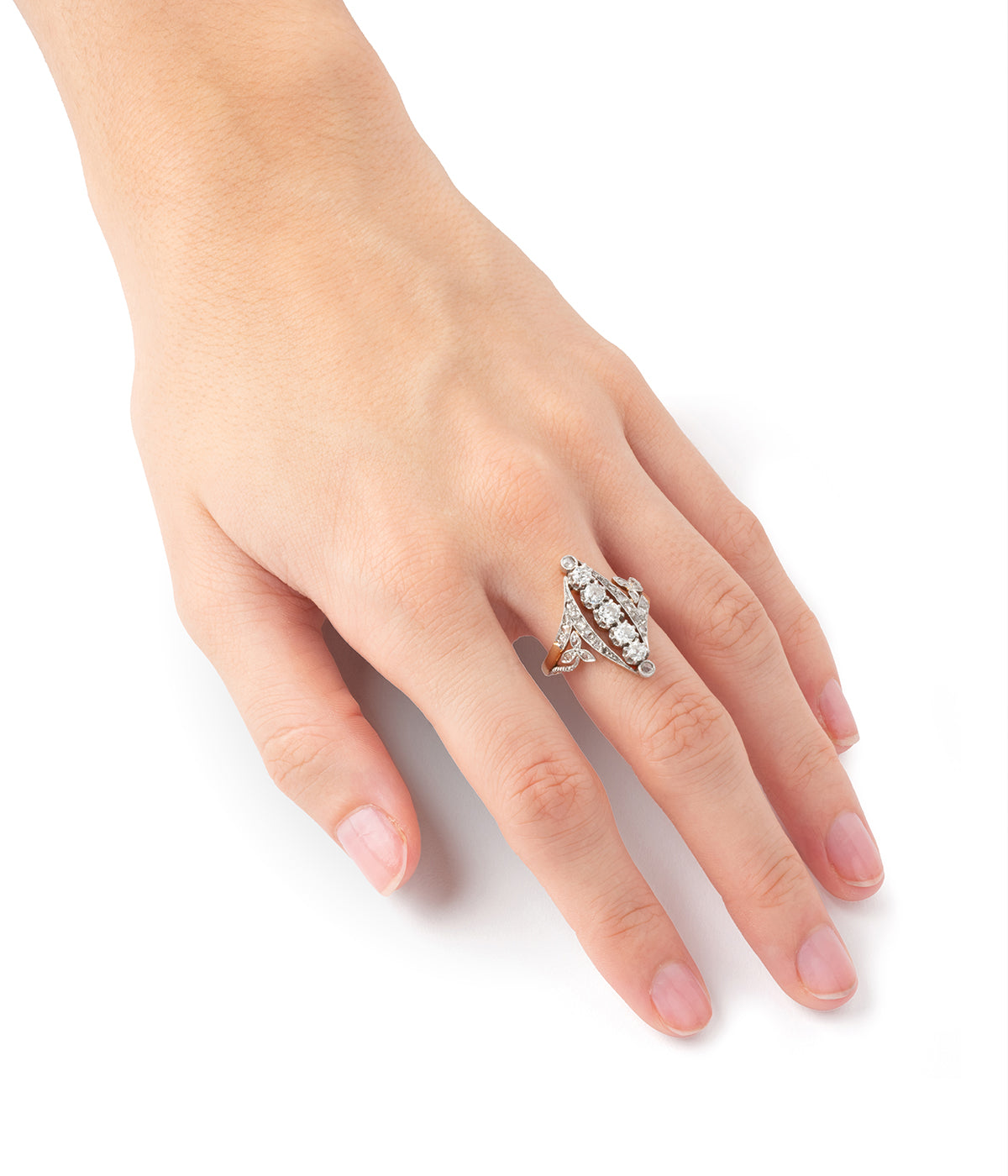 Bague-Marquise-ancienne-diamants-Vita