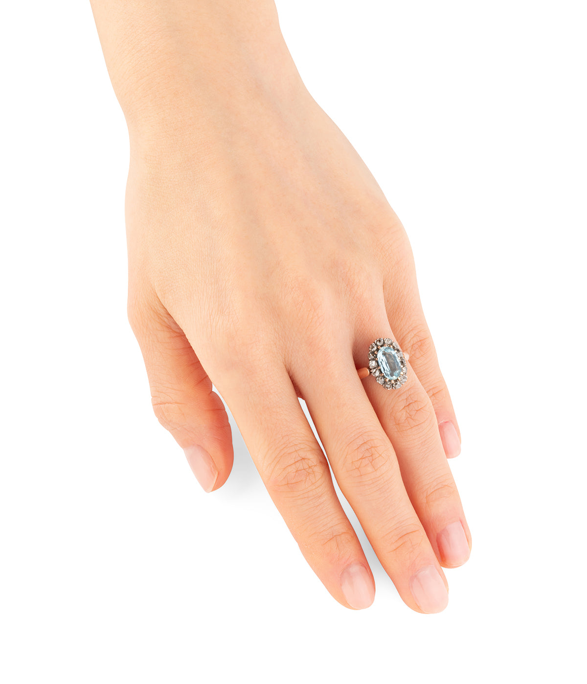 Bague-Pompadour-ancienne-aigue-marine-diamants-Sevin-Caillou-Paris