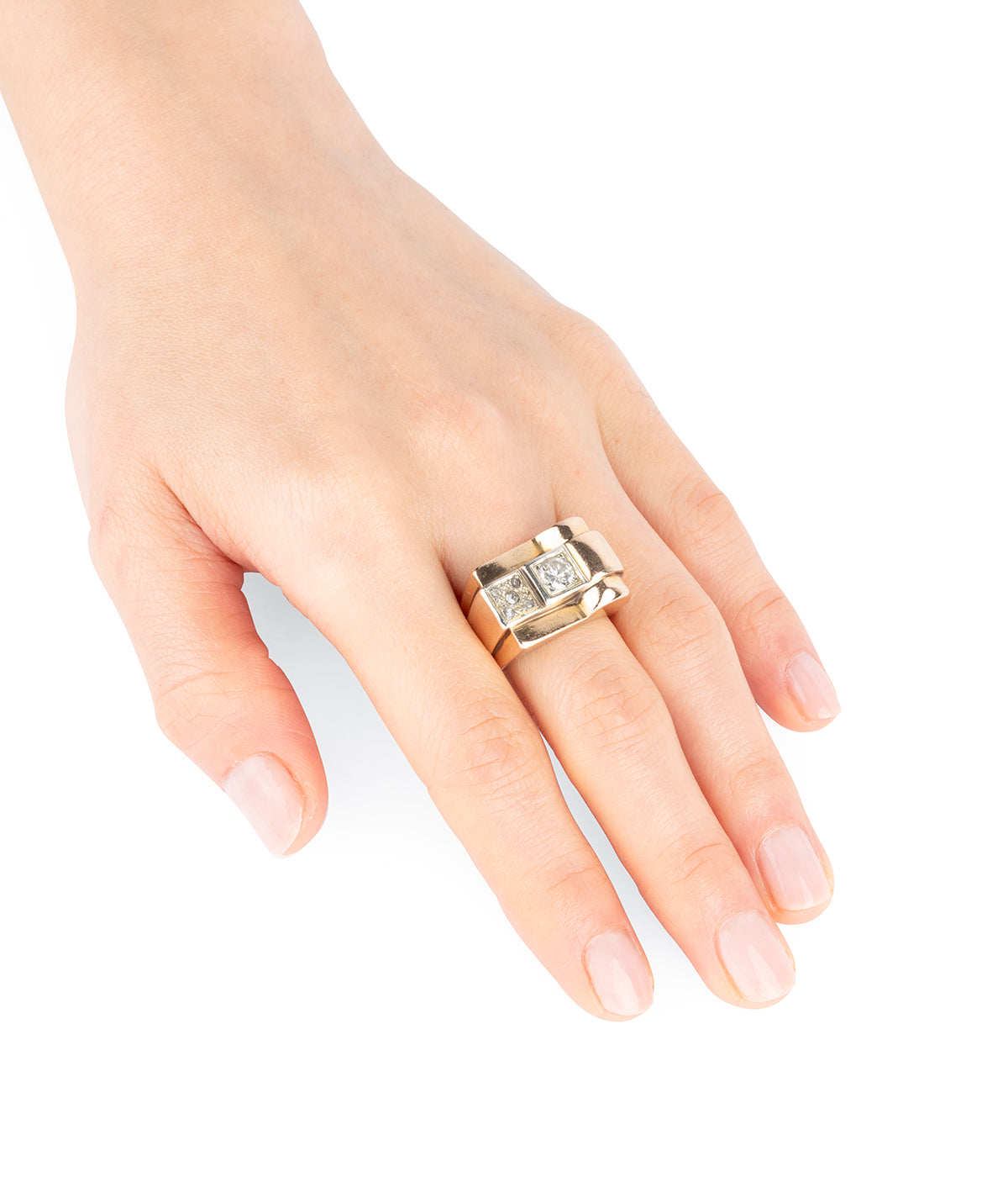 Bague fantaisie en métal doré Taille 60 Ref E399 Bague fantaisie en métal doré Taille 60 Ref E399