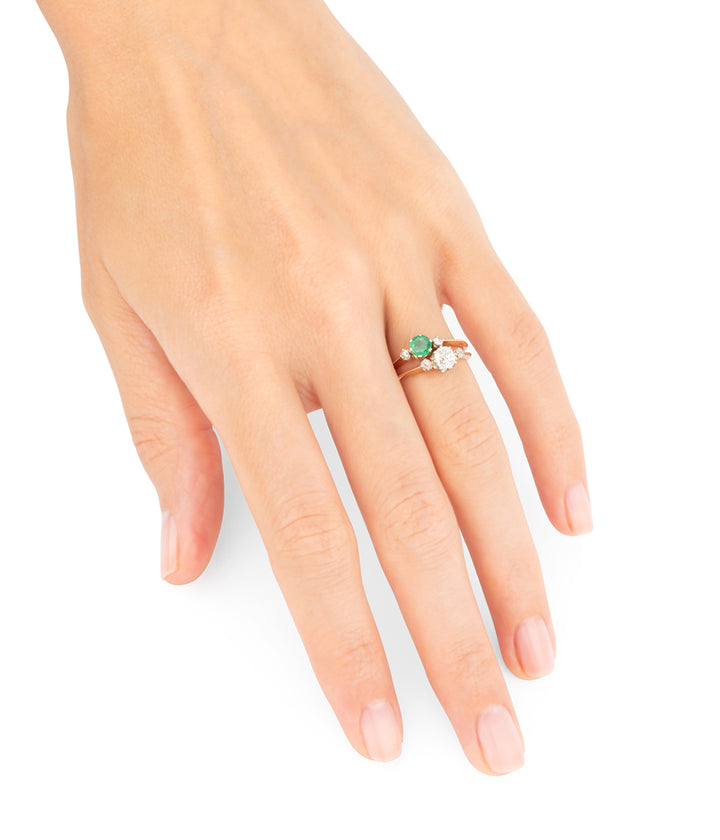 Bague-Toi-et-Moi-ancienne-emeraude-diamant-Kika-Caillou-Paris