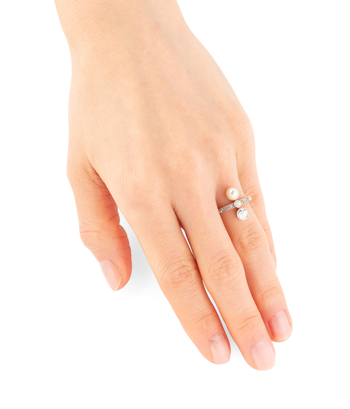 Bague-Toi-et-Moi-ancienne-perle-diamant-Stina-Caillou-Paris