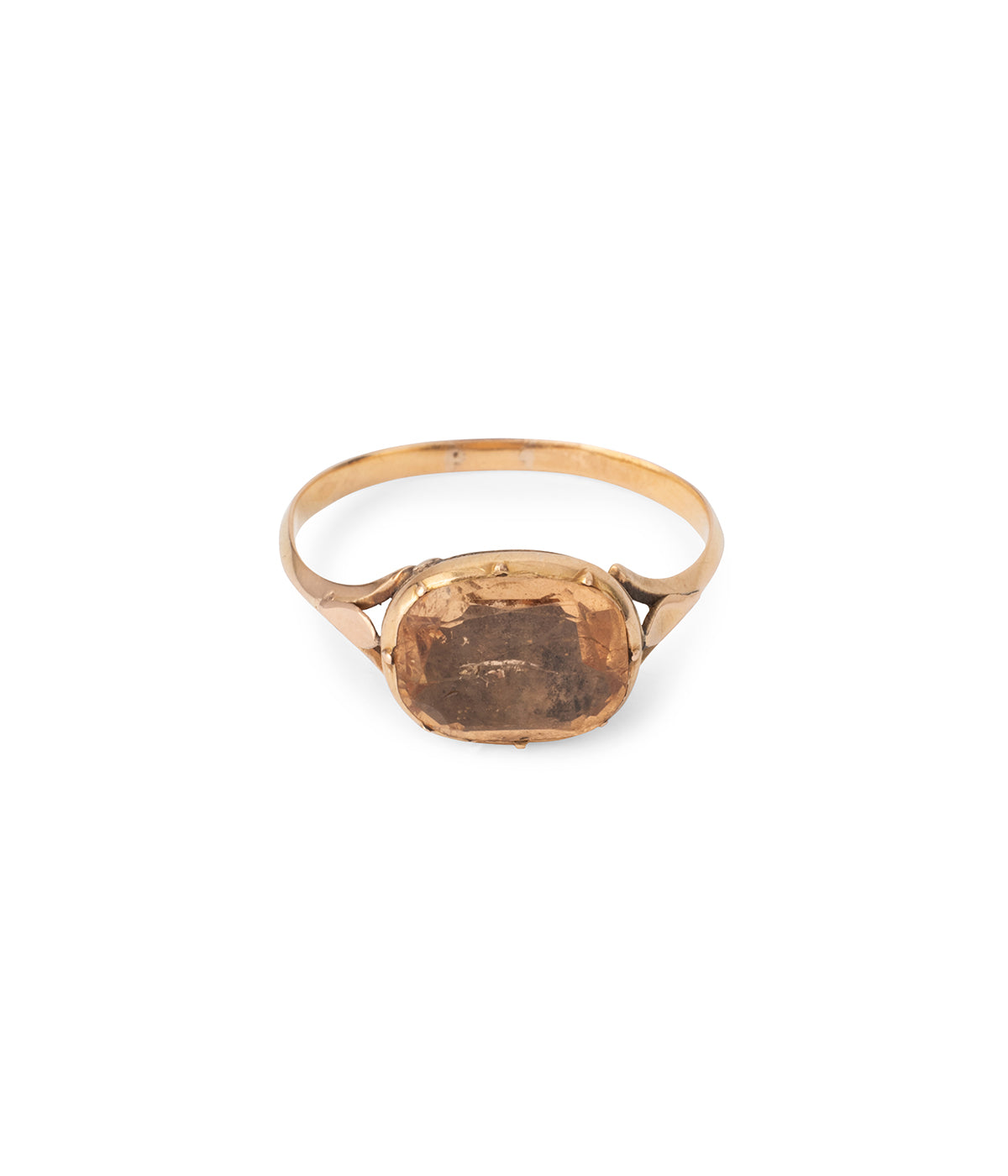 Bague-ancienne-citrine-or-rose-Gil