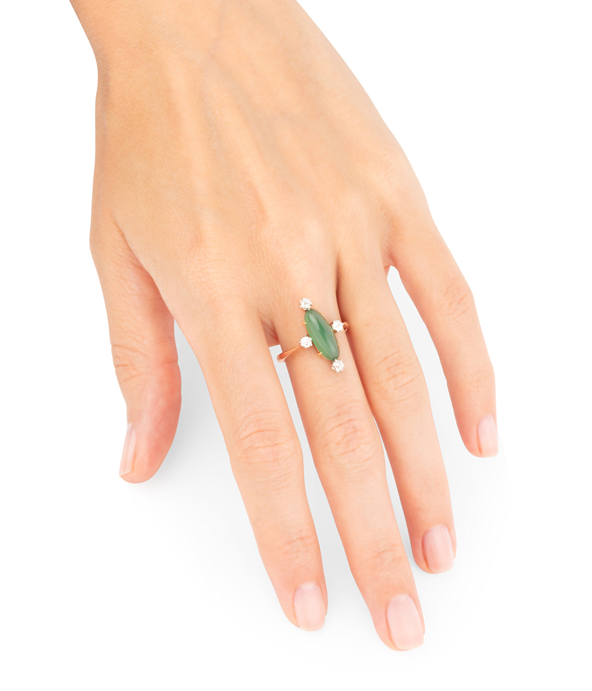 Bague-ancienne-diamants-agate-Marlea-Caillou-Paris