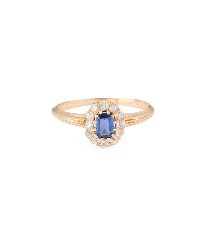 Bague-ancienne-diamants-saphir-Beha-Caillou-Paris