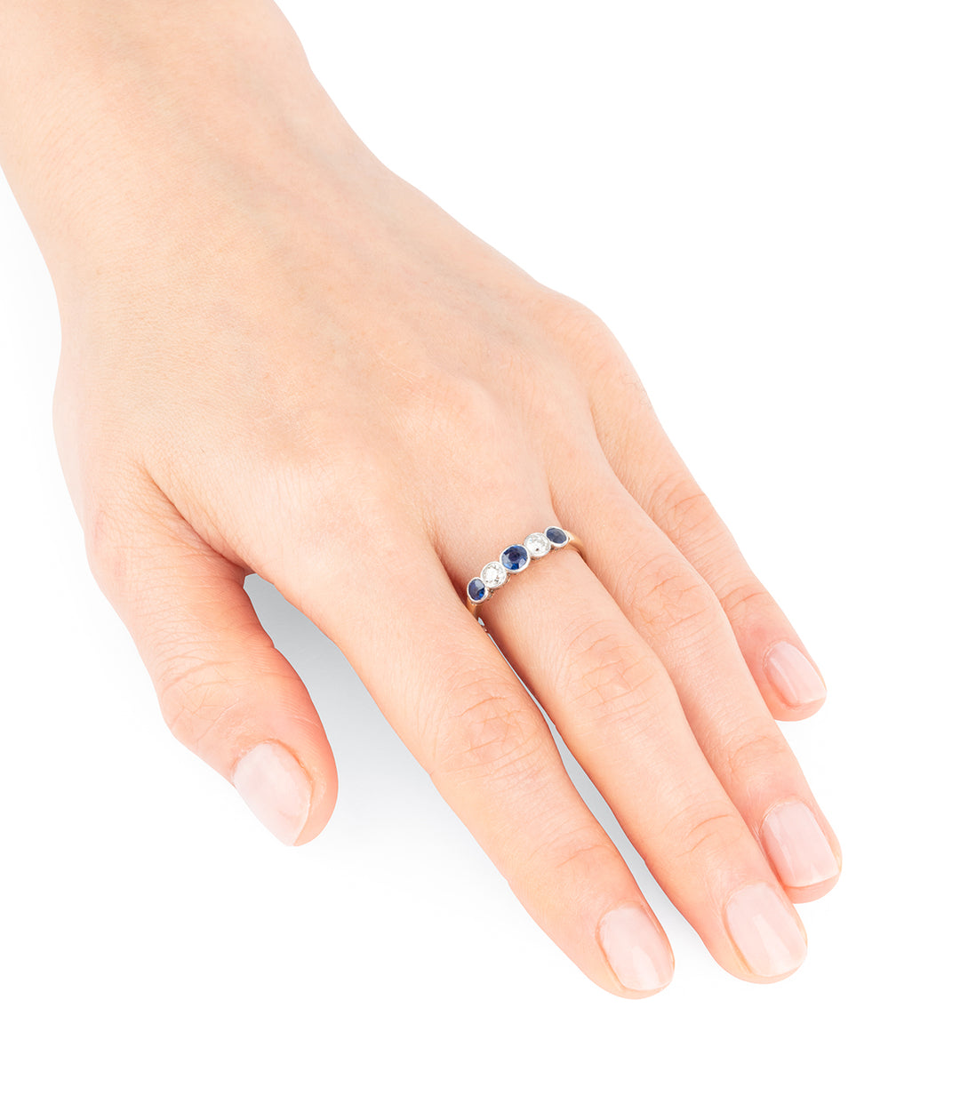 Bague-ancienne-diamants-saphirs-Vorak-Caillou-Paris