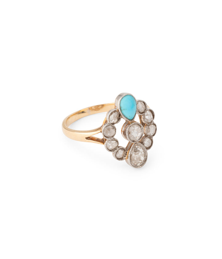 Bague-ancienne-diamants-turquoise-Laou
