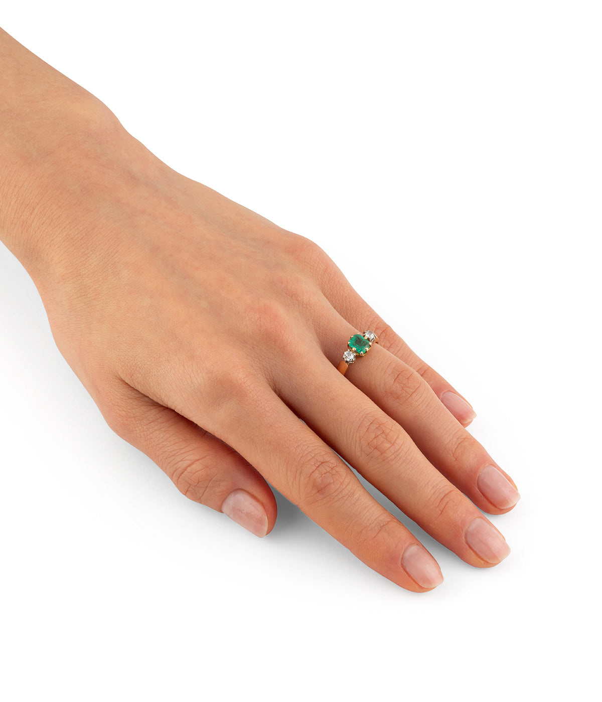 Bague ancienne émeraude et diamants "Klimka" - Caillou Paris