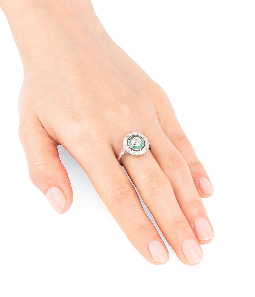 Bague-ancienne-emeraudes-diamants-Lev-Caillou-Paris