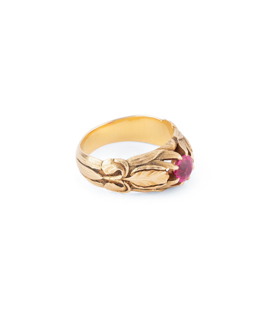 Bague ancienne fleurs rubis "Oursa" - Caillou Paris