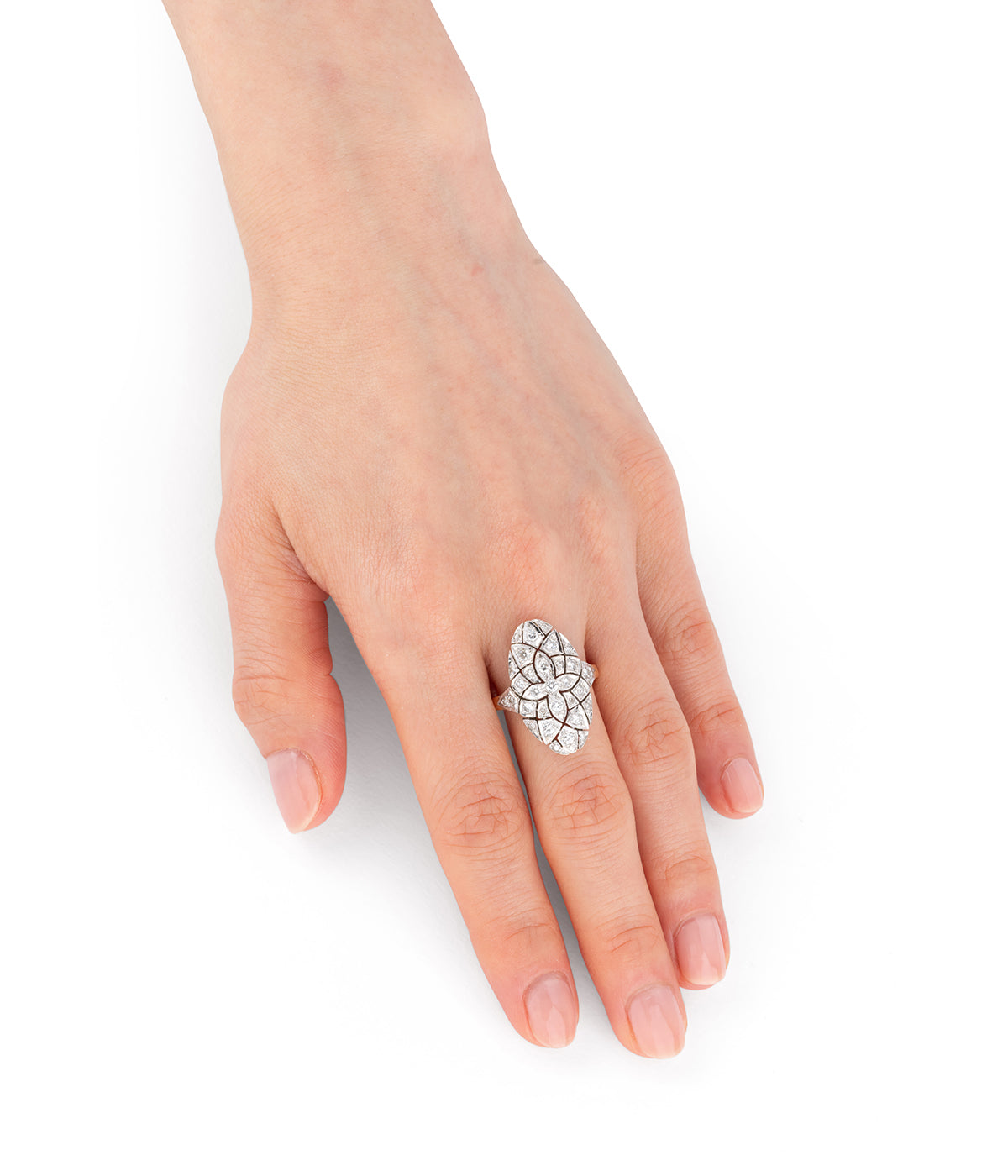 Bague ancienne en or et diamants "Layla" - Caillou Paris