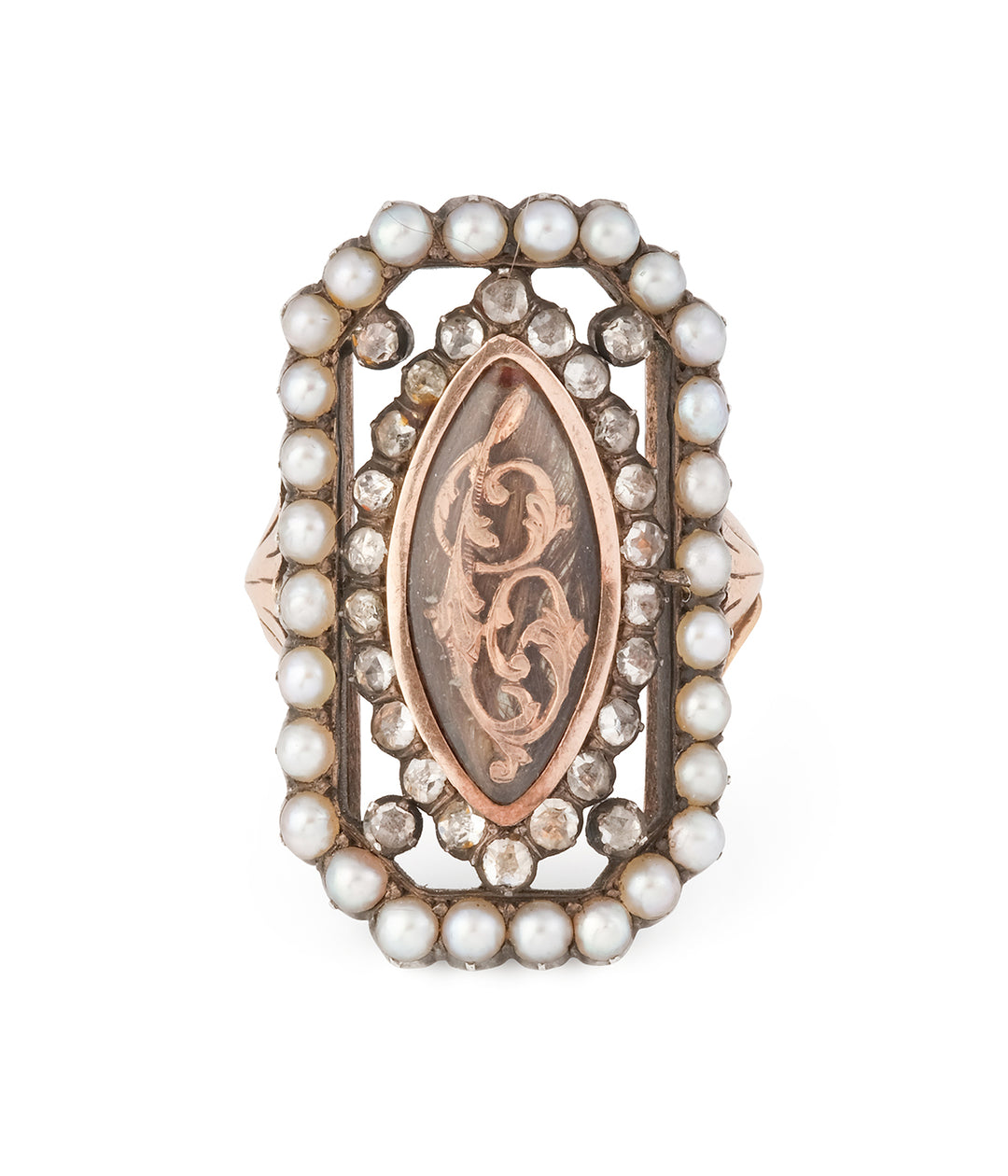 Bague-ancienne-perles-cheveux-tresses-Nadia-Caillou-Paris