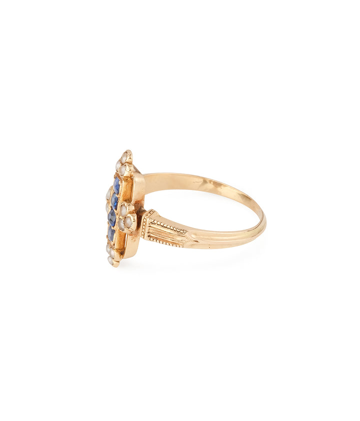 Bague-ancienne-perles-saphirs-Felisia-Caillou-Paris
