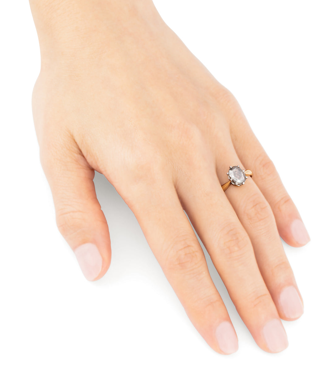 Bague-ancienne-provencale-diamant-taille-rose-Oddon-Caillou-Paris