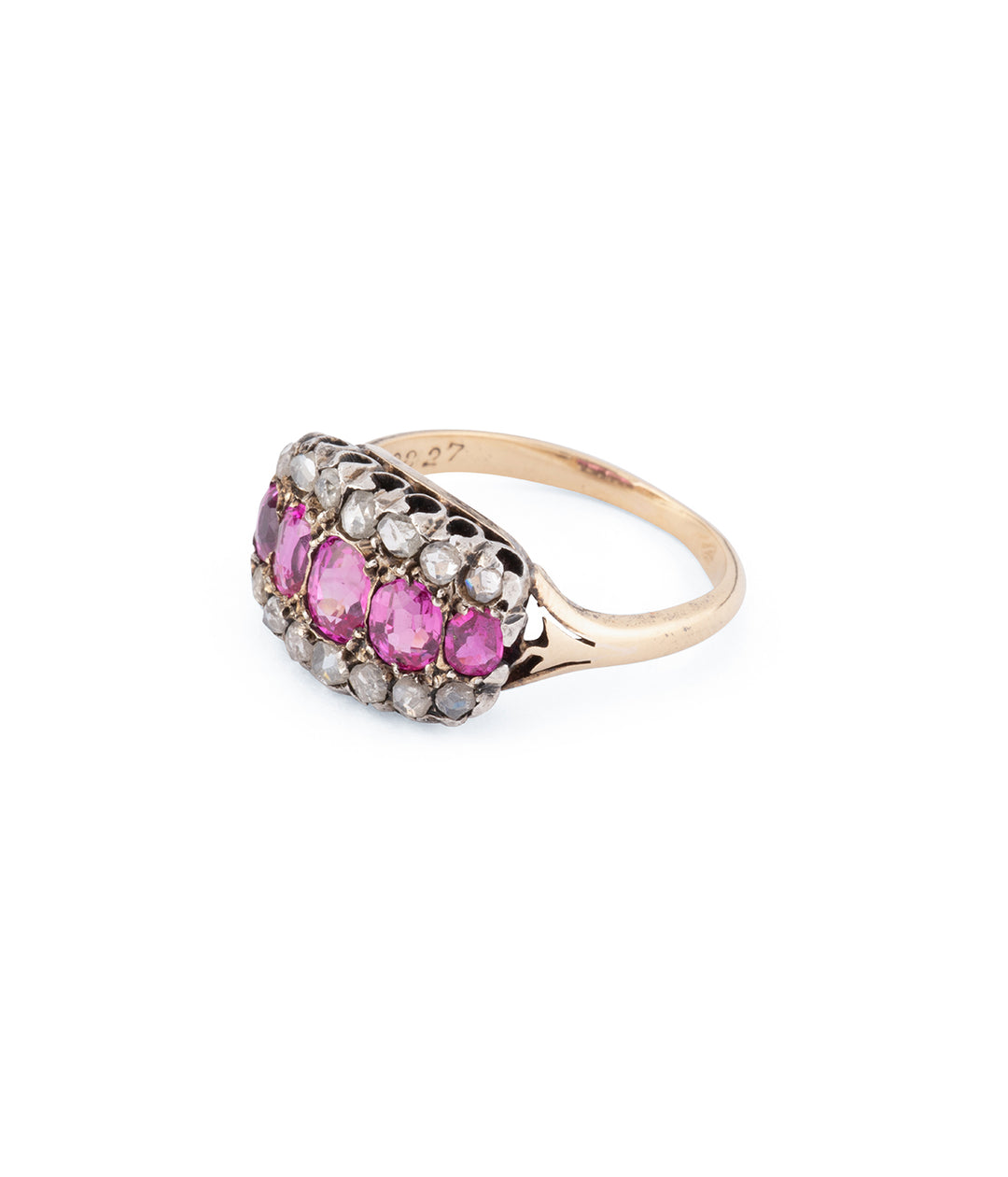 Bague ancienne rubis diamants "Isabeau" - Caillou Paris