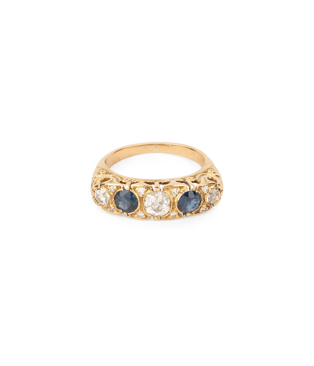 Bague-ancienne-saphirs-diamants-Anoki-Caillou-Paris