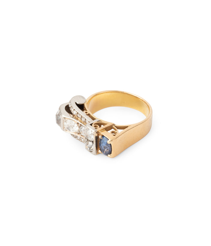 Bague-annees-40-or-saphir-Arev