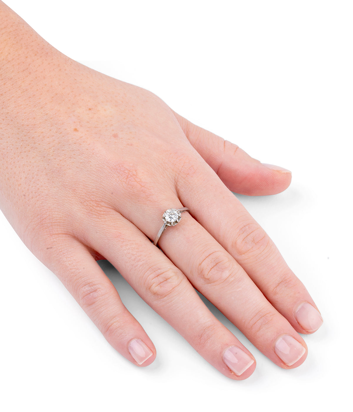 Bague de fiançailles solitaire Art déco Hukko - Caillou Paris