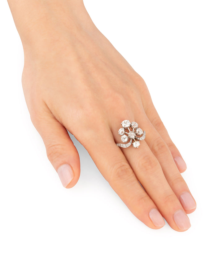 Bague Belle époque en diamants "Arina"