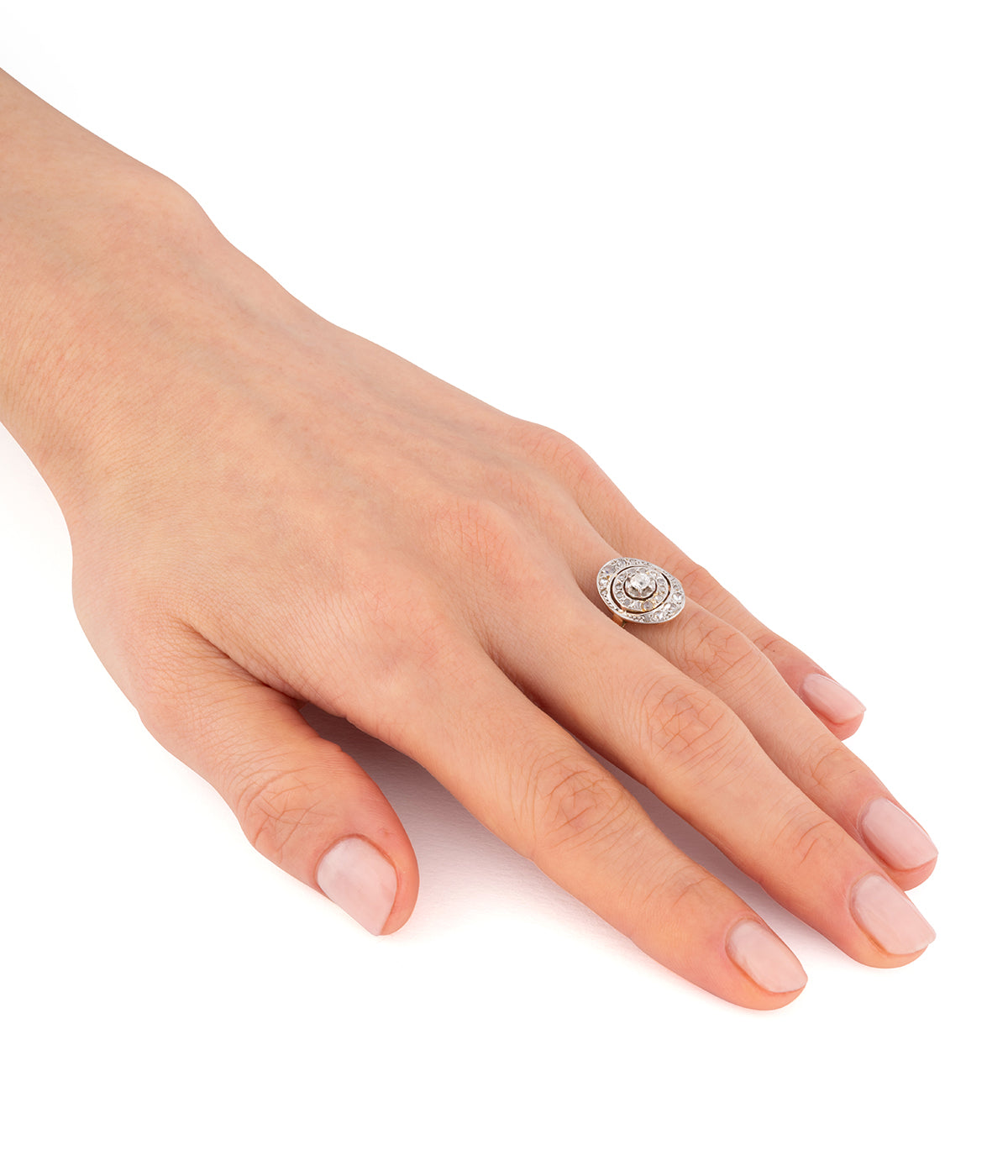 Bague de fiançailles ancienne en diamants "Tacha" - Caillou Paris