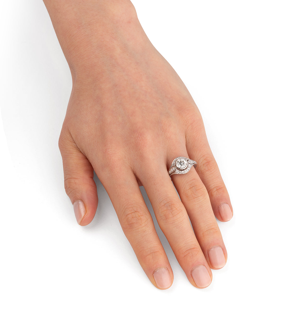 Bague de fiançailles années 20 en diamants "Hetzel" - Caillou Paris