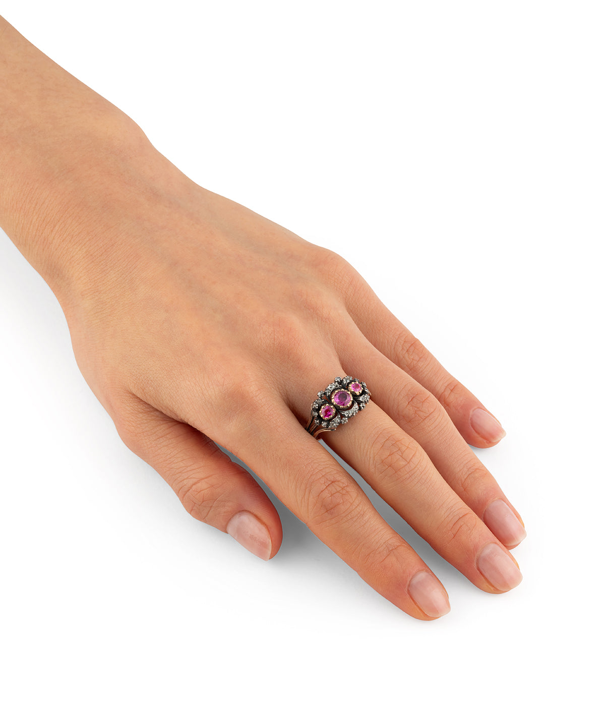 Bague de fiançailles or rose rubis Ariti - Caillou Paris