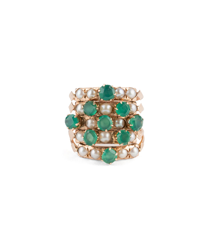 Bague-harem-ancienne-perle-chrysoprase-Bonko-Caillou-Paris