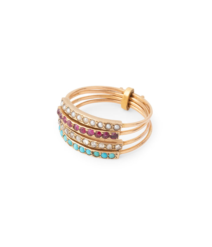 Bague-harem-ancienne-perles-turquoises-diamants-rubis-Pravina