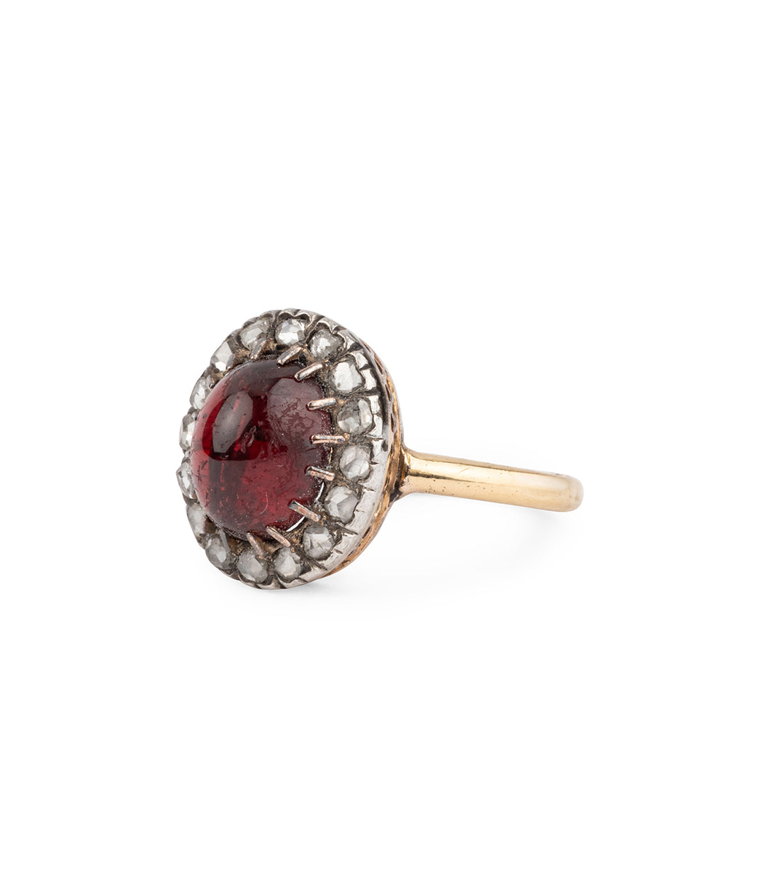 Bague-marguerite-vintage-grenat-diamants-Jalia