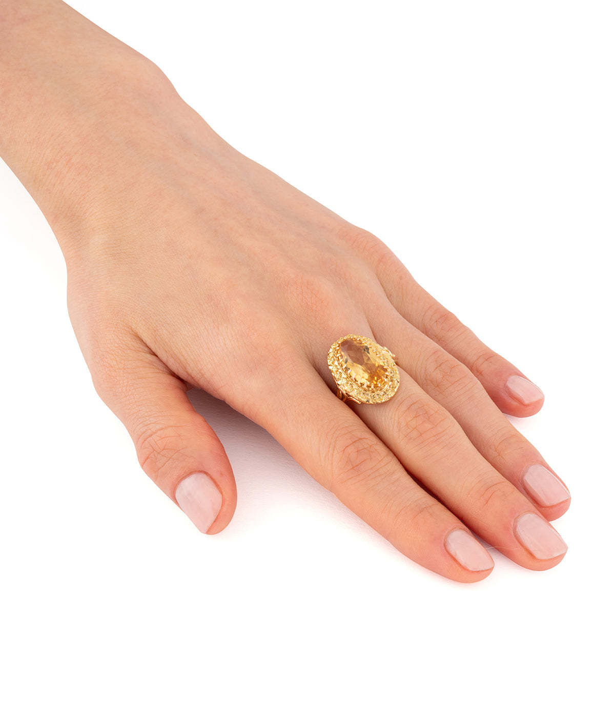 Bague marquise ancienne citrine "Wikimak" - Caillou Paris