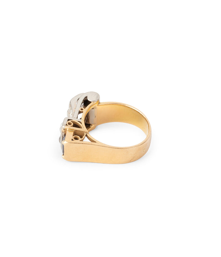Bague-retro-or-saphir-Arev