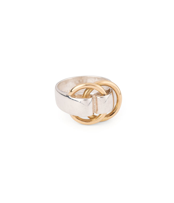 Bague vintage Hermès argent or - Caillou Paris