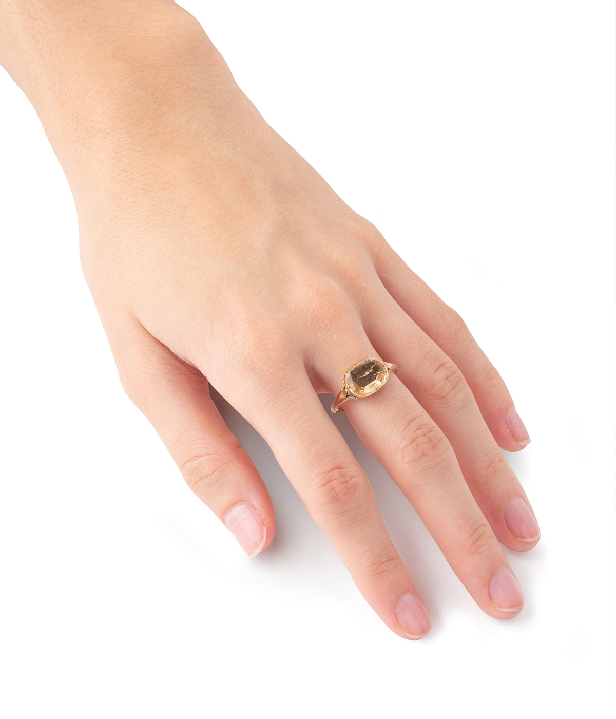 Bague-vintage-citrine-or-rose-Gil
